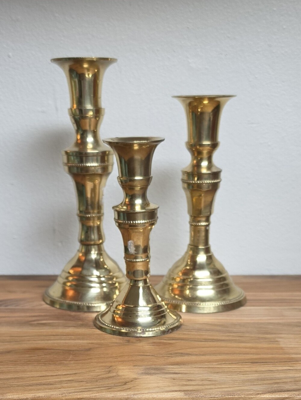 Vintage Brass Candle Holders